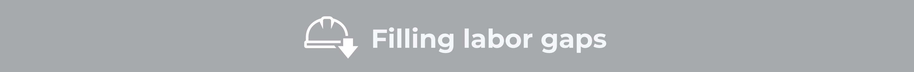 Filling labor gaps